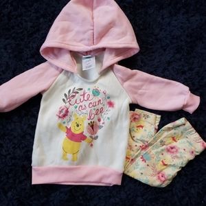 Winnie the pooh hoodie and legging set